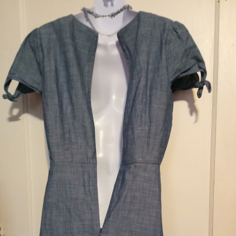 🛍️ BUNDLE ONLY🛍️J. Crew Elegant Blue Jean  Women's Dress - Picture 4 of 8